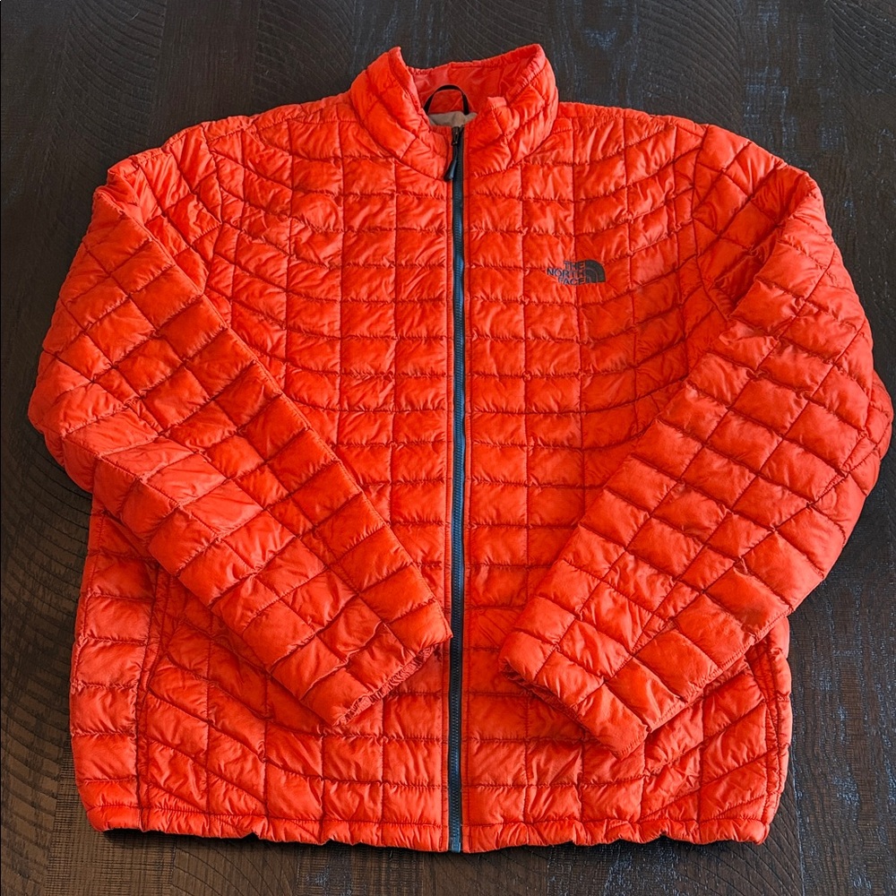 The North Face Thermoball Vibrant Orange Puffer Jacket